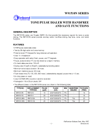 Datasheet W91510 производства Winbond